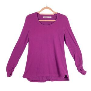 Athleta Long Sleeve Red Burgundy Athletic Wear Sz S